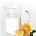 Taza de beber de medición de vidrio transparente con mango de 350 ml